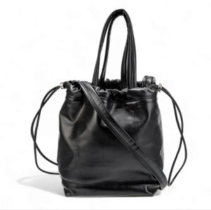 Paco Rabanne faux leather drawstring bucket  shoulder bag